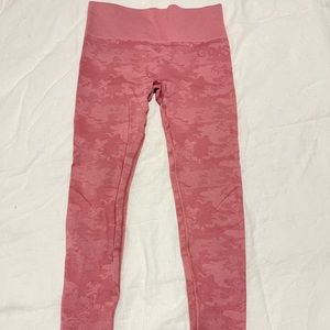 Gymshark seamless camo pink leggings